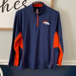 🏈⭐️Majestic Half Zip Pillover Broncos Size…